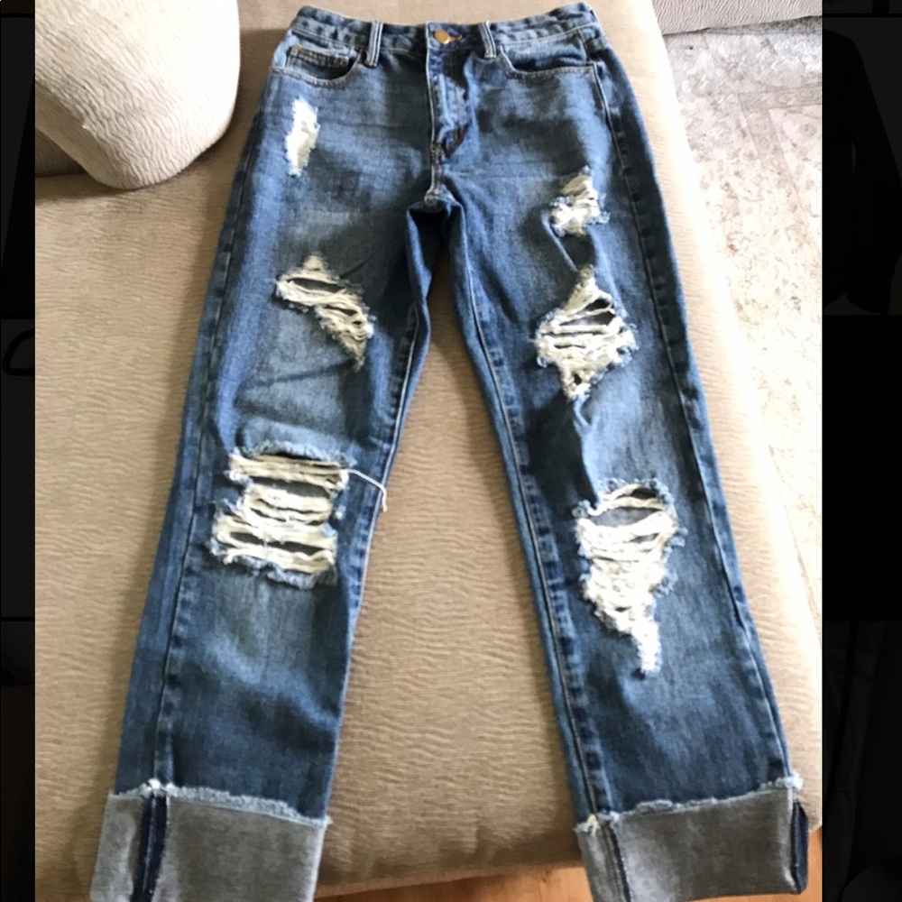 Shanel high rise boyfriend jeans